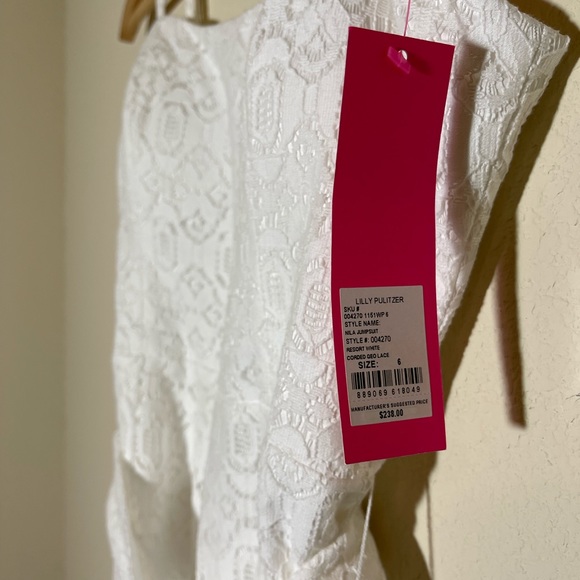 NWT Lilly Pulitzer Nila Jumpsuit Resort White Lace - Picture 7 of 7